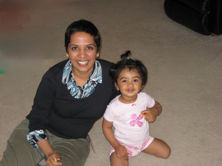 "This is me seven months post treatment with my daughter in 2008," the author writes.