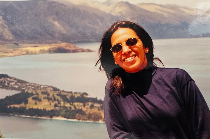 "This is me in New Zealand in 2004, before I got pregnant," the author writes.