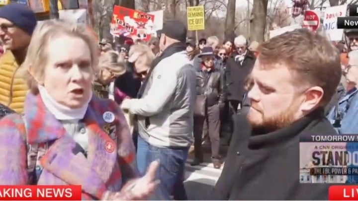 "Sex and the City" star Cynthia Nixon slammed Trump at the “No Kings” rally in New York City on March 28, 2026.
