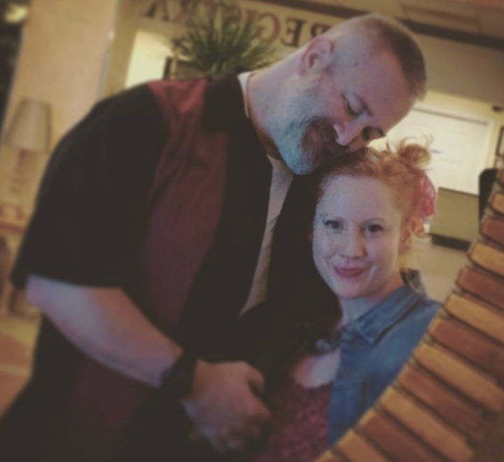 The author and her husband in Las Vegas, where they were married for the third time.