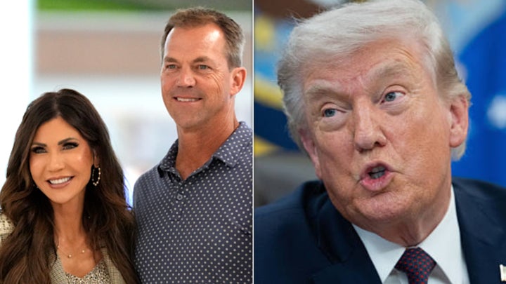 President Donald Trump said he felt badly for the family of Kristi and Bryon Noem after tabloid reports about online behavior of Bryan Noem.
