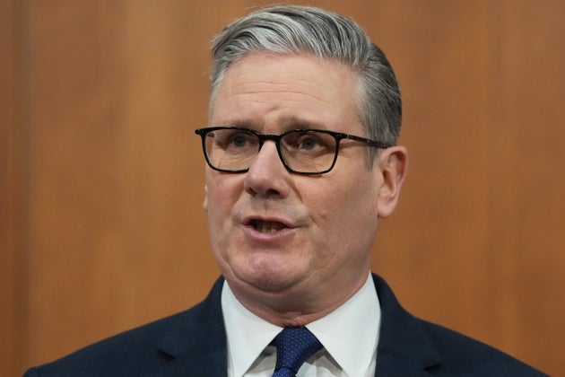 Britain's Prime Minister Keir Starmer speaks during a press conference at Downing Street in London, Wednesday, April 1, 2026. (AP Photo/Frank Augstein, Pool)