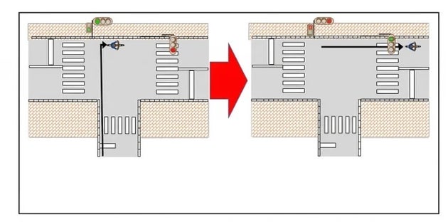 この右折の方法は正しい？