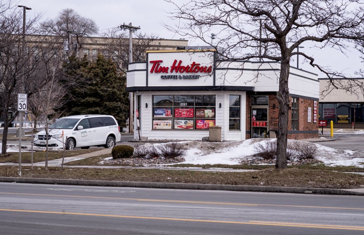 The 56-year-old was left at this Tim Horton's Coffee and Bakery shop in Buffalo after Border Patrol agents determined that he wasn't eligible for deportation. 