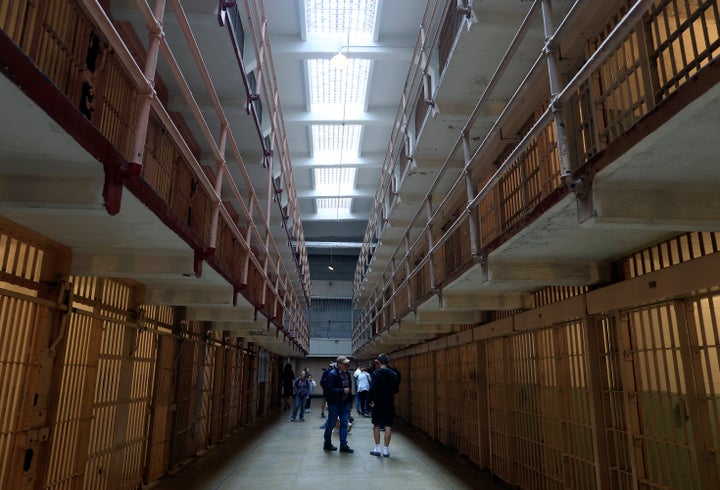 Visitors tour a cellblock at Alcatraz Island on July 02, 2025 in San Francisco, California. (Photo by Justin Sullivan/Getty Images)