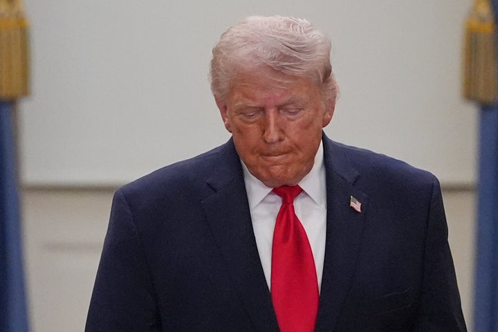 President Donald Trump walks from the Blue Room to speak about the Iran war from the Cross Hall of the White House on Wednesday, April 1, 2026, in Washington. (AP Photo/Alex Brandon, Pool)