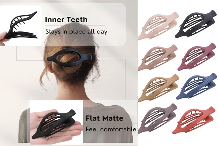 These duckbill clips won't leave creases and have inner teeth to stay in place.