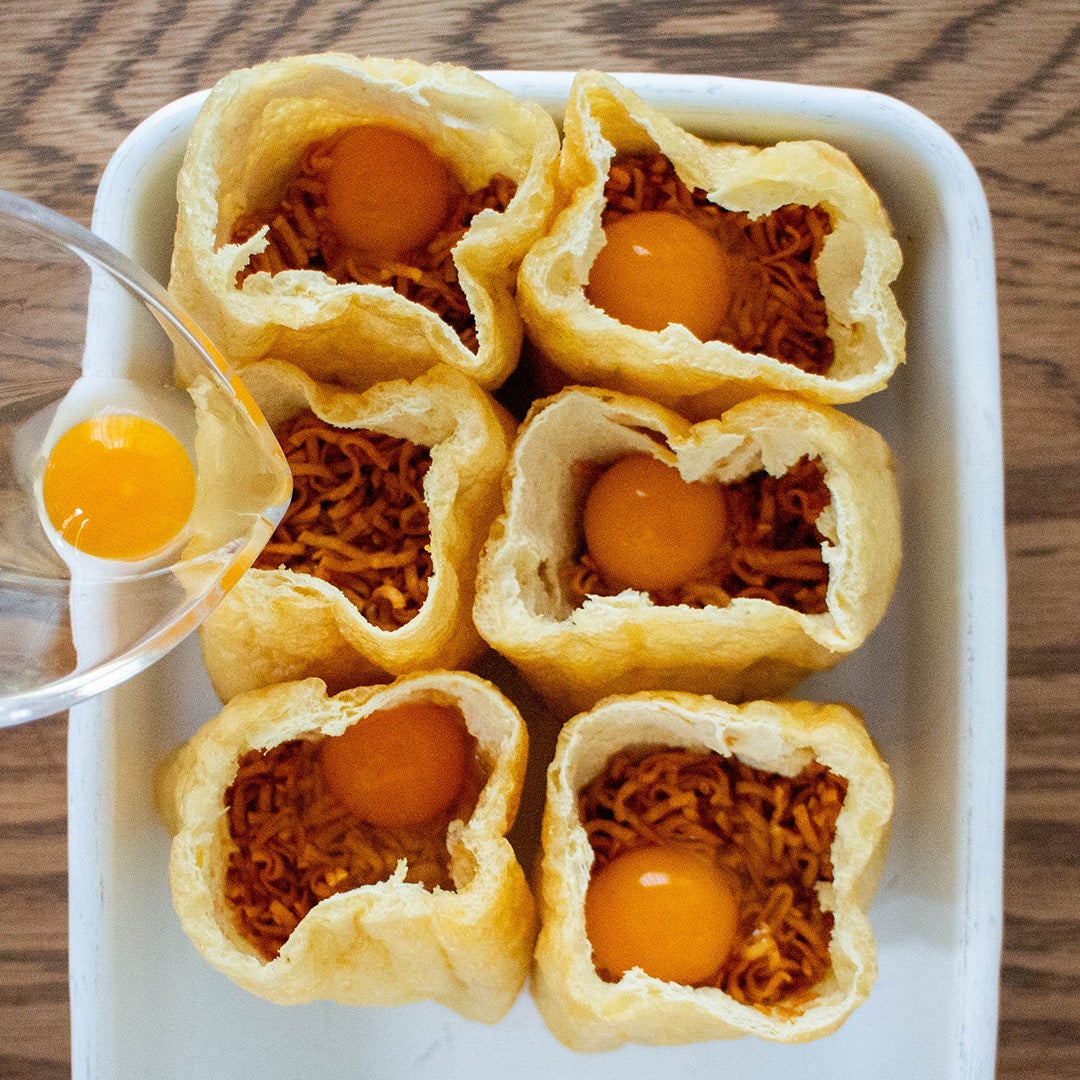 【ラーメンがあったら試してください】即席麺×油揚げの絶品アレンジ♪一口ラーメン巾着