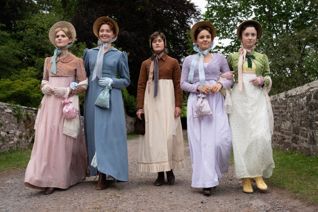 Pride And Prejudice's Bennet sisters as depicted in the BBC's hit new period drama