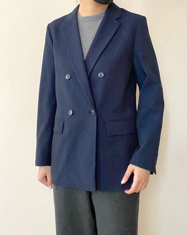 ユニクロ「ダブルジャケット／ストライプ」