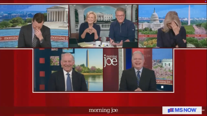 The entire panel of MS NOW’s “Morning Joe” loses it after Joe Scarborough relentlessly mocks acting Attorney General Todd Blanche.