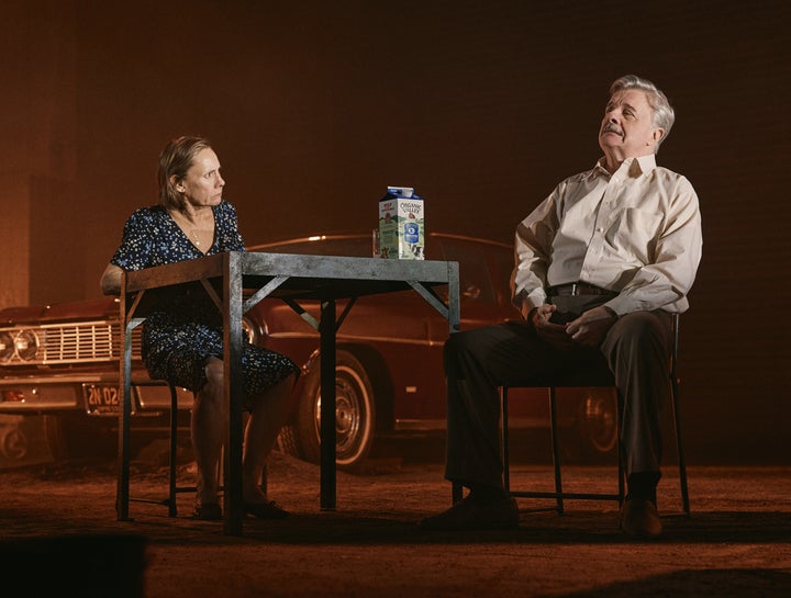 Laurie Metcalf and Nathan Lane star in the revival of "Death of a Salesman." 