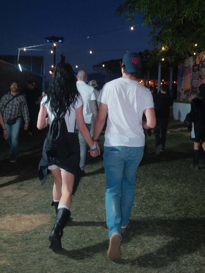 Another candid snap of Katy Perry at Justin Trudeau together at Coachella