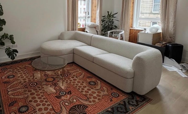 The fully assembled sofa