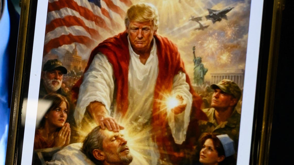 Trump Says Depiction Of Him As Jesus Is Actually ‘Me As A Doctor’