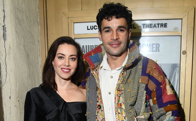 Aubrey Plaza and Christopher Abbott pictured in November 2023