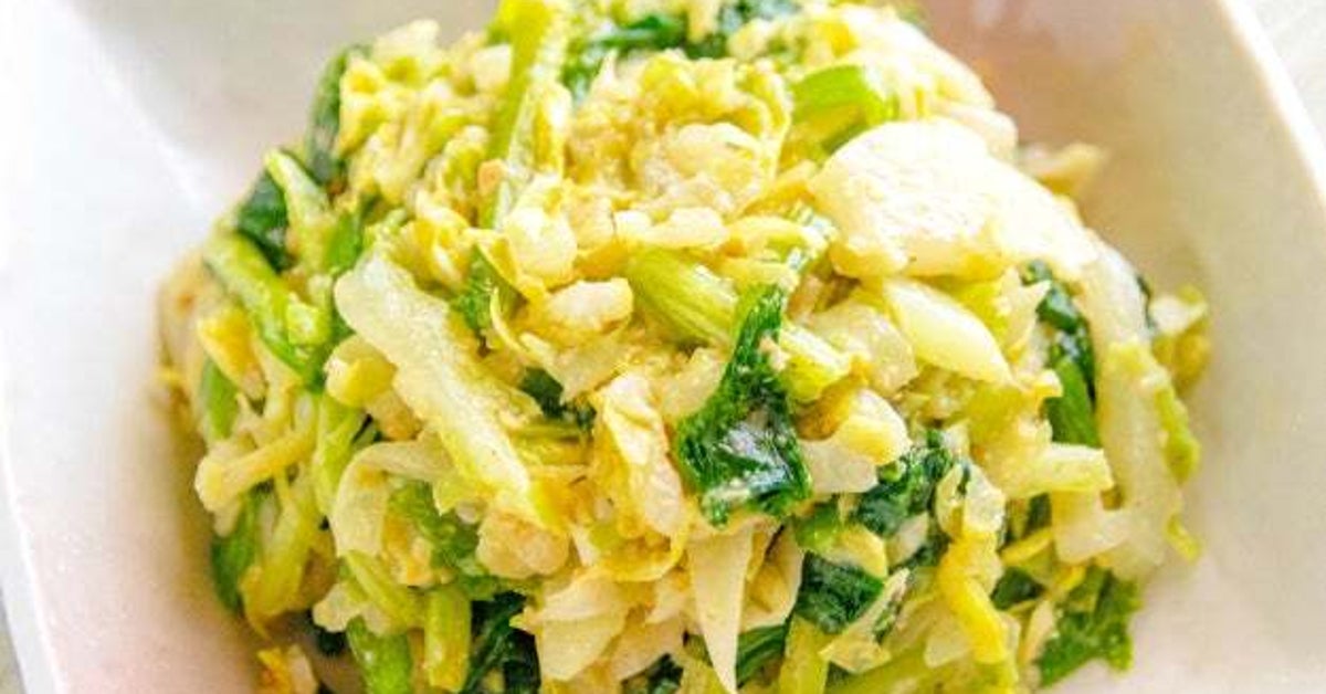 【ほうれん草とキャベツと】レンジ4分！ごまみそで和えるだけで、野菜が驚くほど消える…