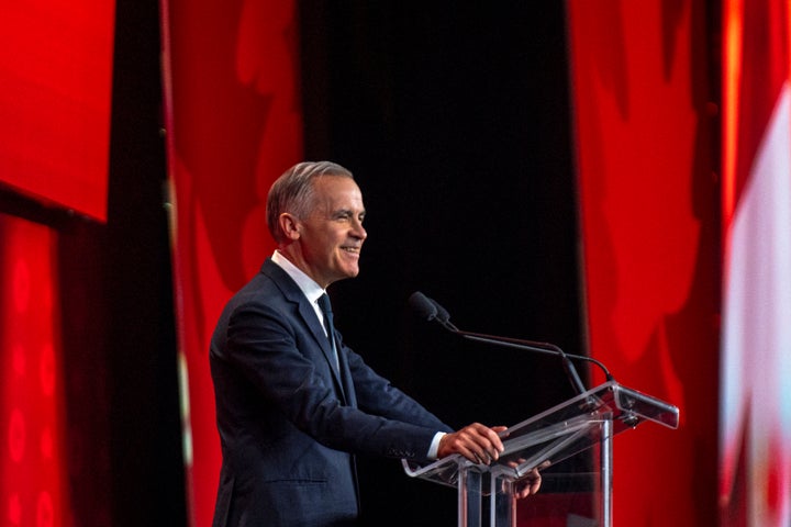 Canadian Prime Minister Mark Carney speaks during the 2026 Liberal National Convention in Montreal, Canada, on April 11, 2026.