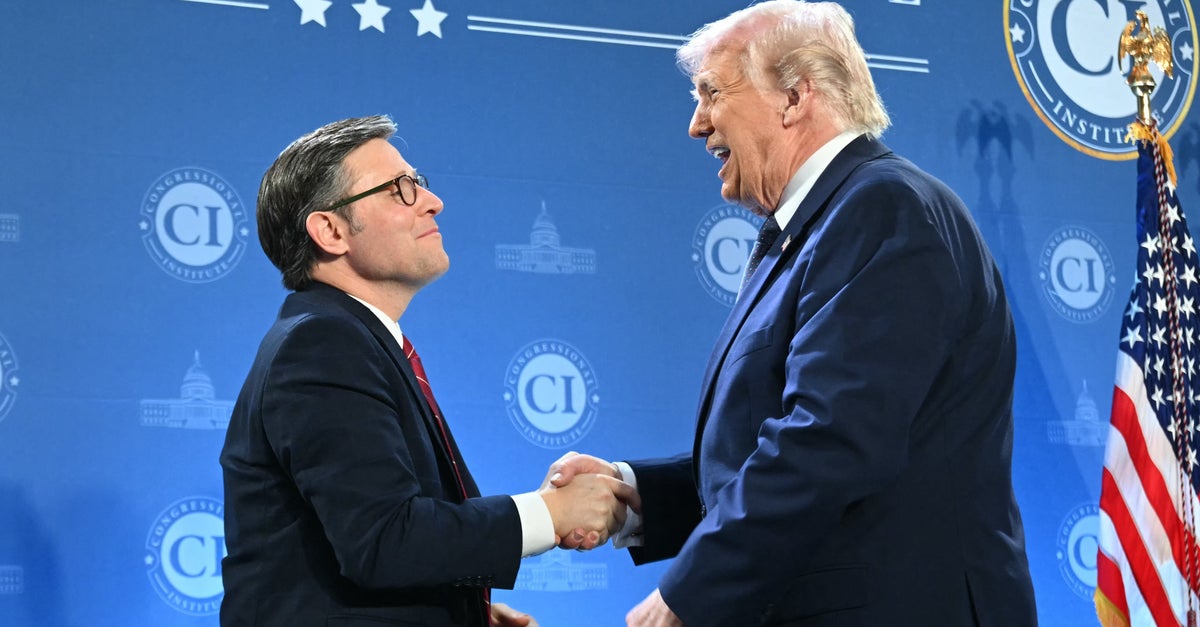 Mike Johnson Refuses To Say Whether Trump's AI Jesus Post Was Blasphemy