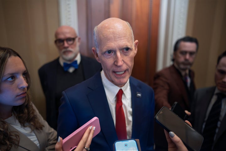 “He said it was about being a doctor!” Sen. Rick Scott (R-Fla.) said of the president posting an AI image of himself as a Christ-like figure.