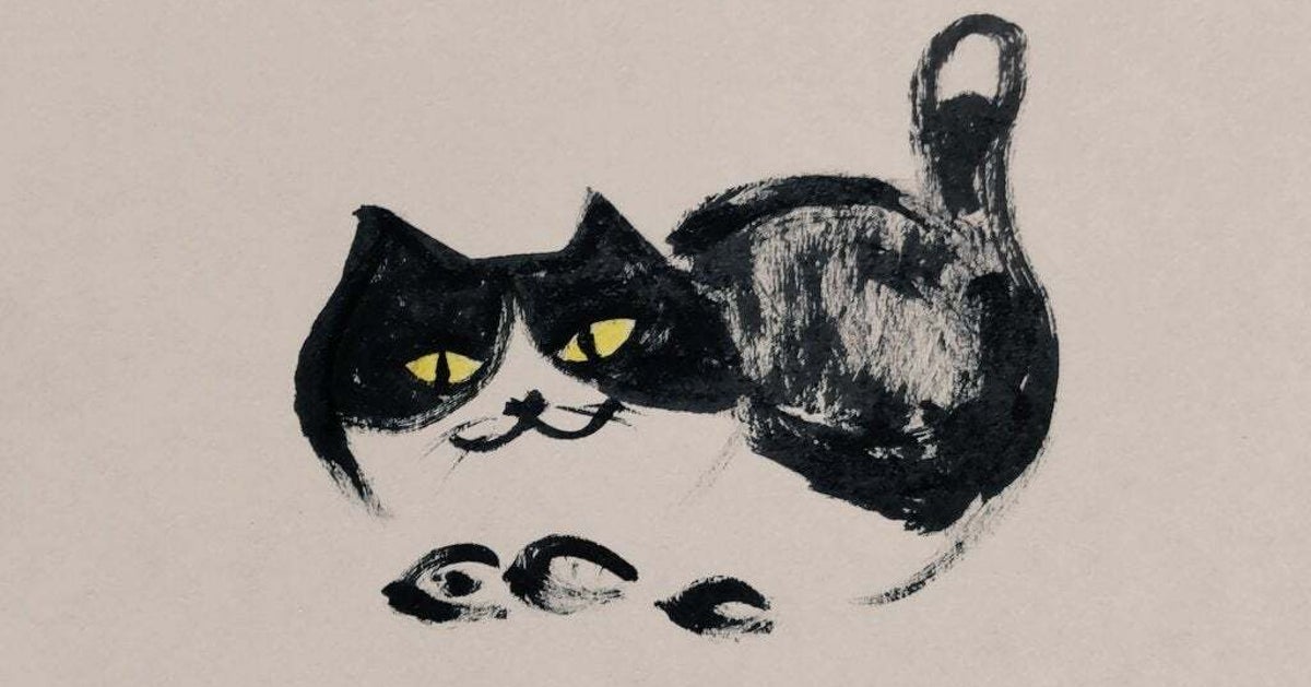 「そんなに伸びないが…」会社員が描いたネコのイラストに称賛の声「ねこ愛届いてます」「もっと描いてほしい」