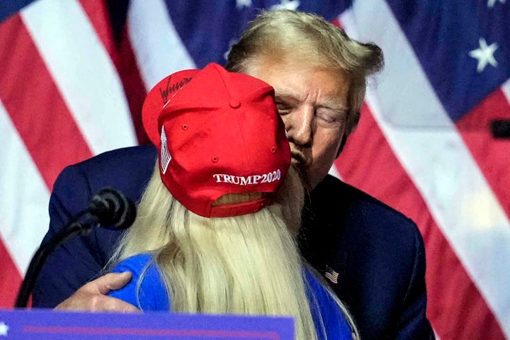 Former Rep. Marjorie Taylor Greene pictured with Donald Trump in 2024, during friendlier times.
