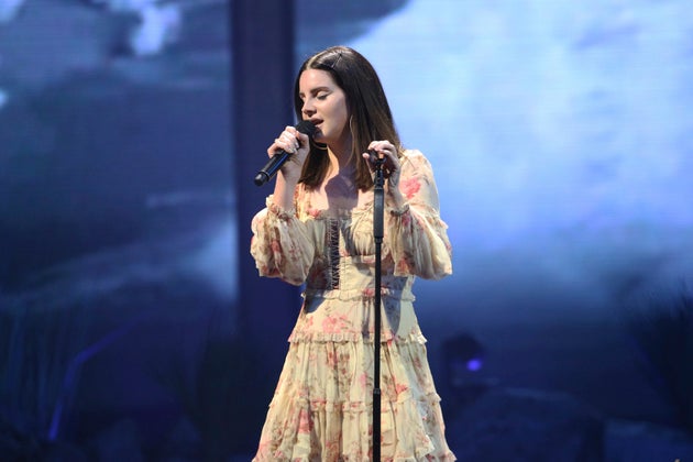 Lana Del Rey on stage in 2018