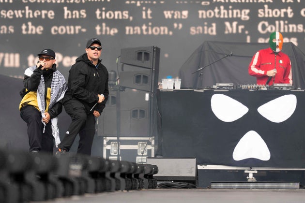 Kneecap on stage in London last year