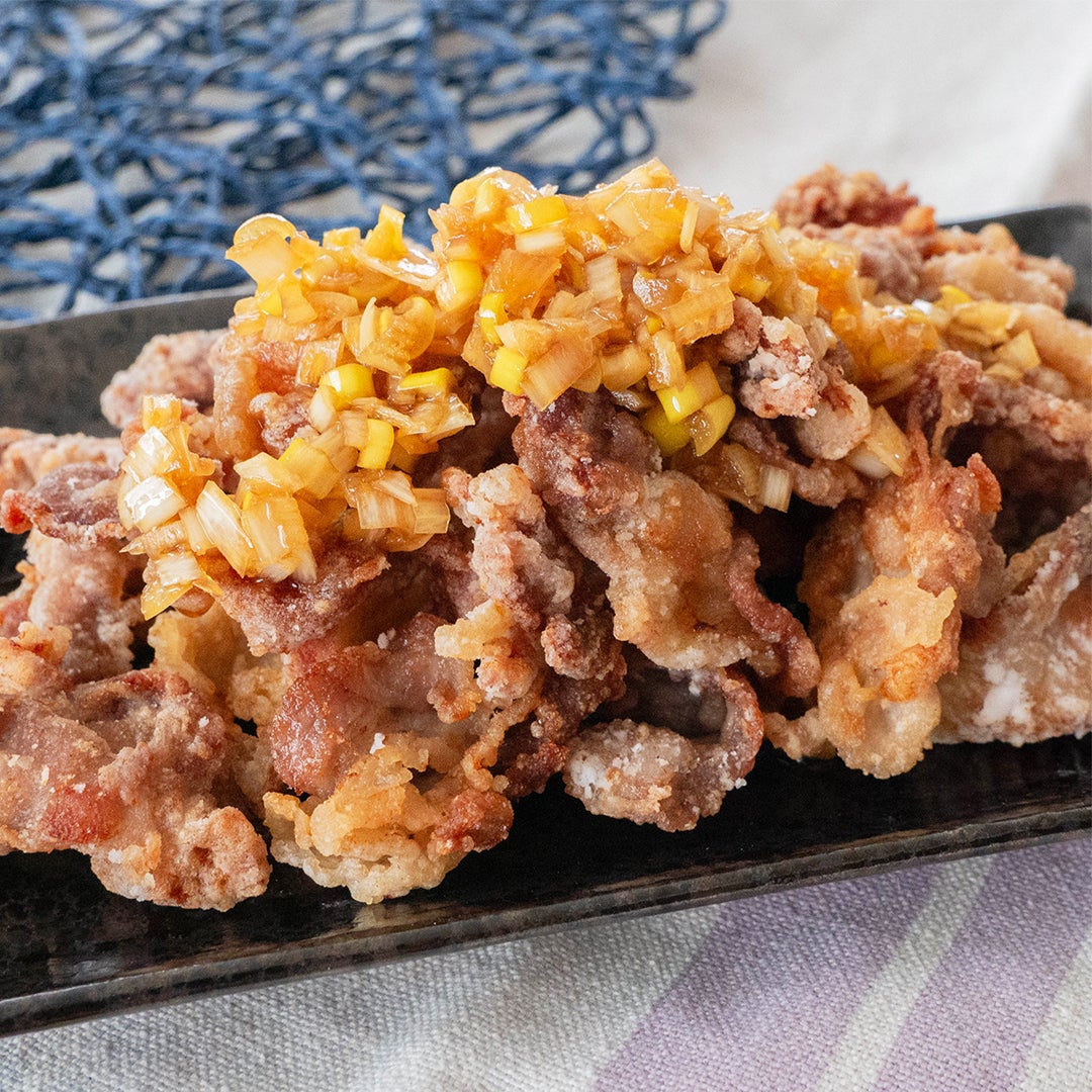 【豚こま史上、みんながいちばん喜んだ】カリカリ食感がたまらない！豚こま肉の香味だれがけ
