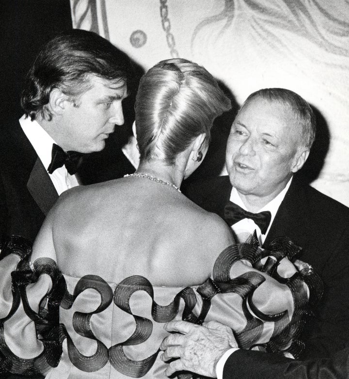 Donald Trump, left, Ivana Trump, center, and Frank Sinatra, right, in 1988.