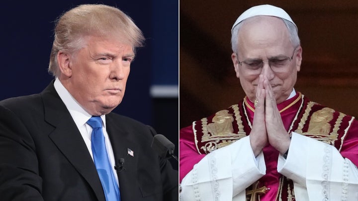 President Donald Trump and Pope Leo XIV.