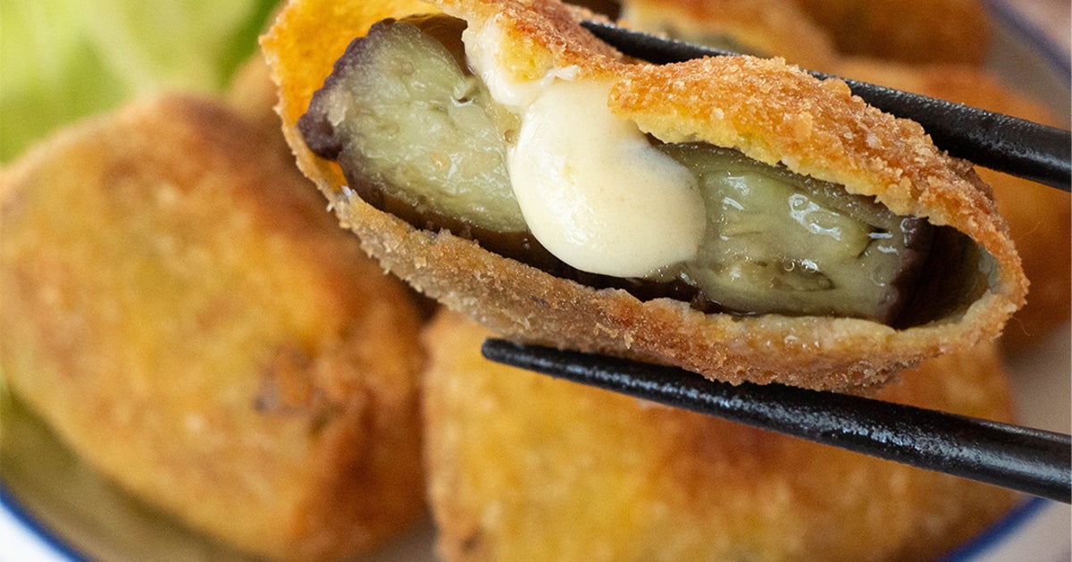 【なすがあったら試してみて】外はサクッと、中はとろ～りおいしい！なすのチーズサンドフライレシピ