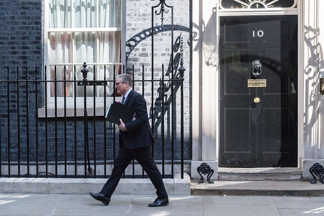 Keir Starmer leaving 10 Downing Street.
