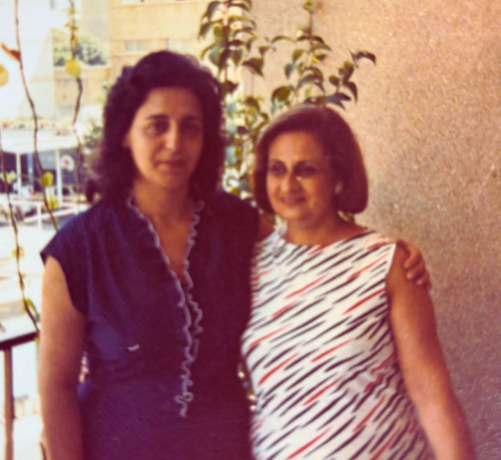 As promised, Aida (left) looked after the author’s mom (right) after the author left Lebanon.