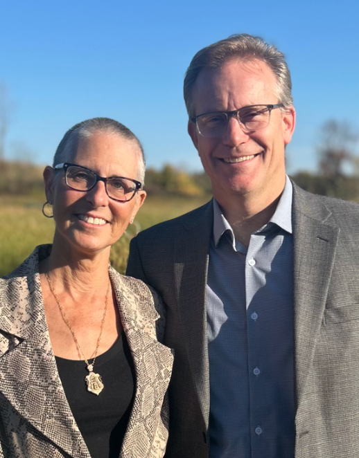 The author and her husband Jeff at a friend's daughter's wedding in Naples, New York. "We didn't stay late or do any dancing, but we were glad to be together enjoying friends and family," she writes.