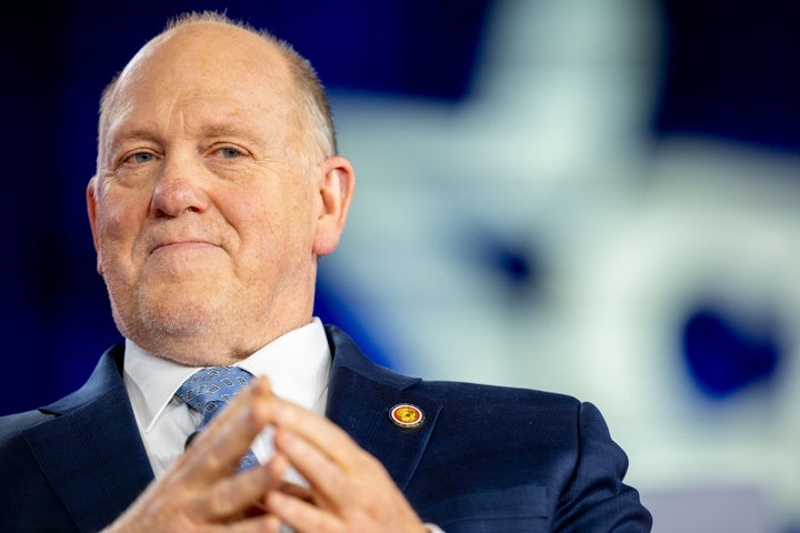 Border czar Tom Homan, here in March, said he'd be happy to invite Pope Leo for a ride-along with ICE officers.