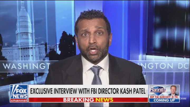 FBI Director Kash Patel on Fox News’ “Hannity” Wednesday. 