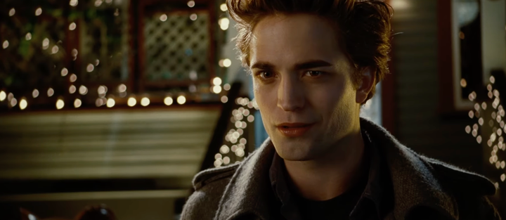 Robert Pattinson in character as Edward Cullen