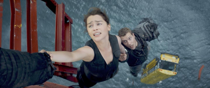 Emilia Clarke and Jai Courtney in Terminator Genisys