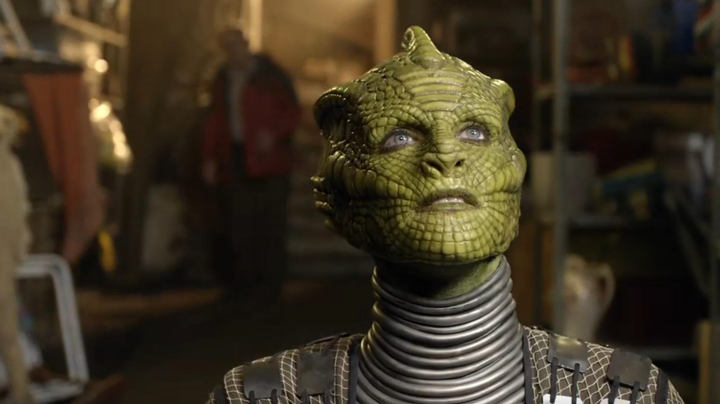 Neve McIntosh looking unrecognisable in Doctor Who
