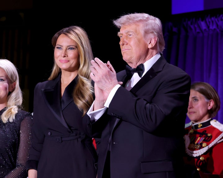First lady Melania Trump and President Donald Trump, here at Saturday's White House Correspondents' Dinner, were near host Oz Pearlman during the incident.