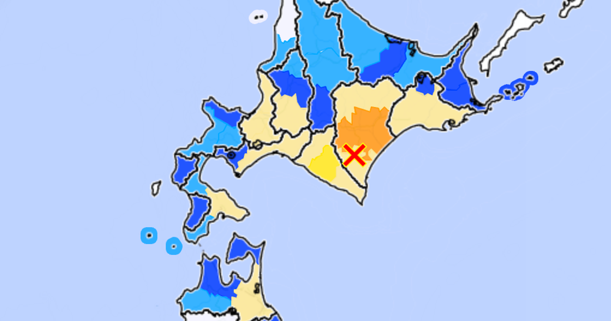 【速報】北海道で震度5強の地震。震度3以上の地域一覧は【4月27日午前5時23分】