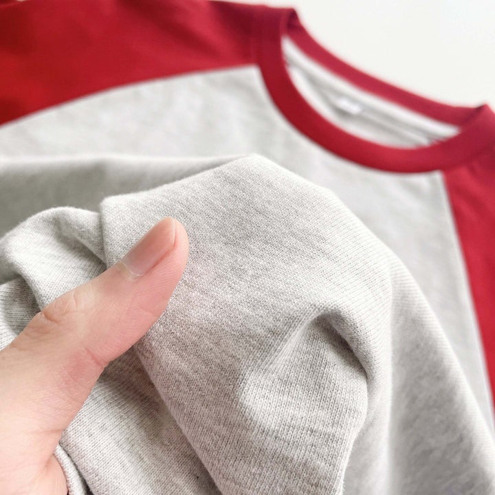 GU「ヘビーウェイトクルーネックT(長袖)(ラグラン)」