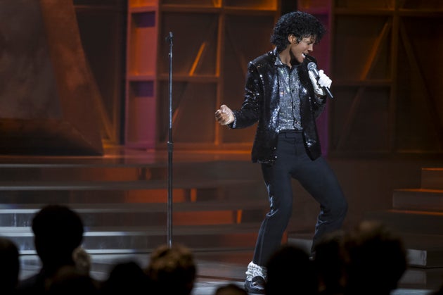 Jaafar Jackson as Michael Jackson in the musical biopic Michael
