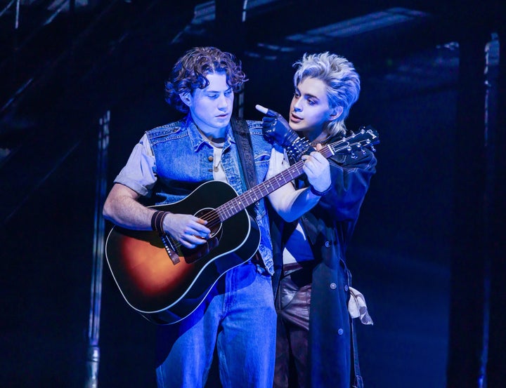 LJ Benet, left, and Ali Louis Bourzgui star in Broadway's "The Lost Boys," which earned 12 Tony Award nominations. 