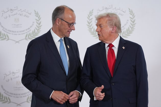 Donald Trump and Friedrich Merz last October.