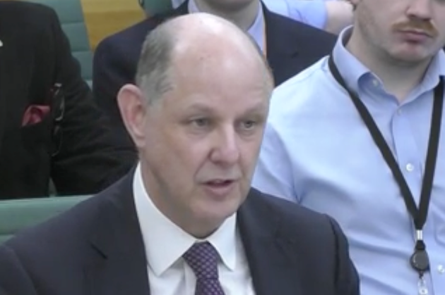 Sir Philip Barton in front of the committee.