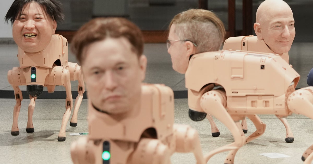 Wild Robot Dog Exhibit Turns Musk, Zuckerberg, Bezos Into Nightmare Fuel For An Unsettling Reason