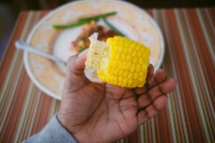 The outer shell of corn is practically indigestible, so that's likely what you're seeing in the toilet bowl.