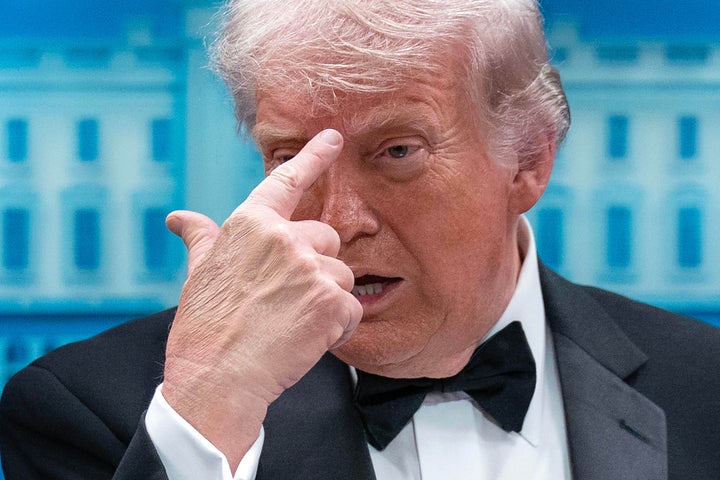 Trump, seen here giving a press conference in the hours following Saturday's shooting.